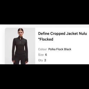 lululemon athletica Define Cropped Jacket - Polka Flock Black